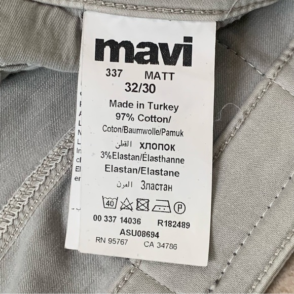 Mavi "Matt"  Relaxed Straight Leg Pants | Light Grey | Size 32/30 - Picture 15 of 16